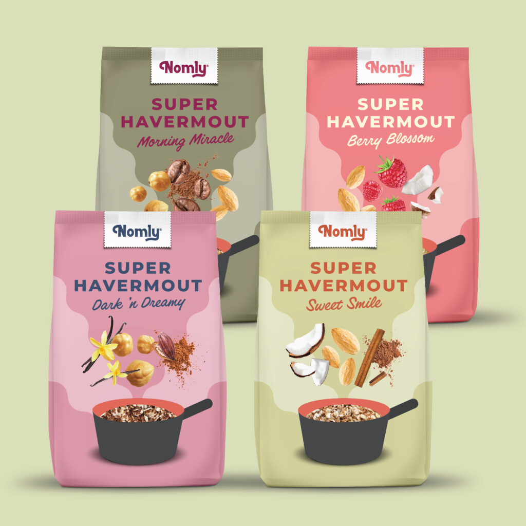 Nomly Mixpakket met alle vier de smaken havermoutontbijt