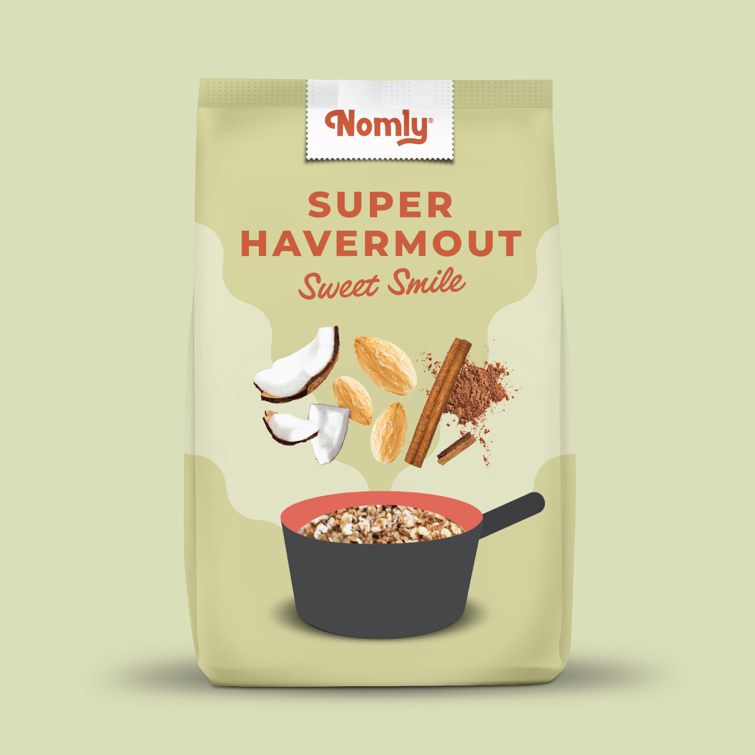 Nomly Sweet Smile, havermoutontbijt met kaneel, amandel en kokos