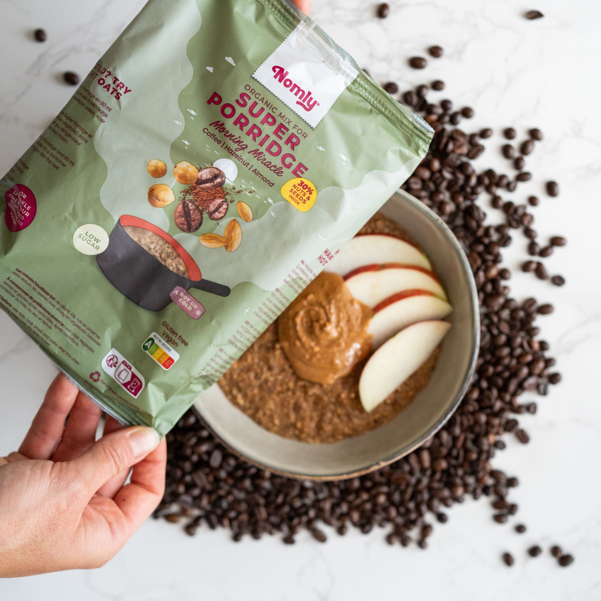 Overnight oats met koffie