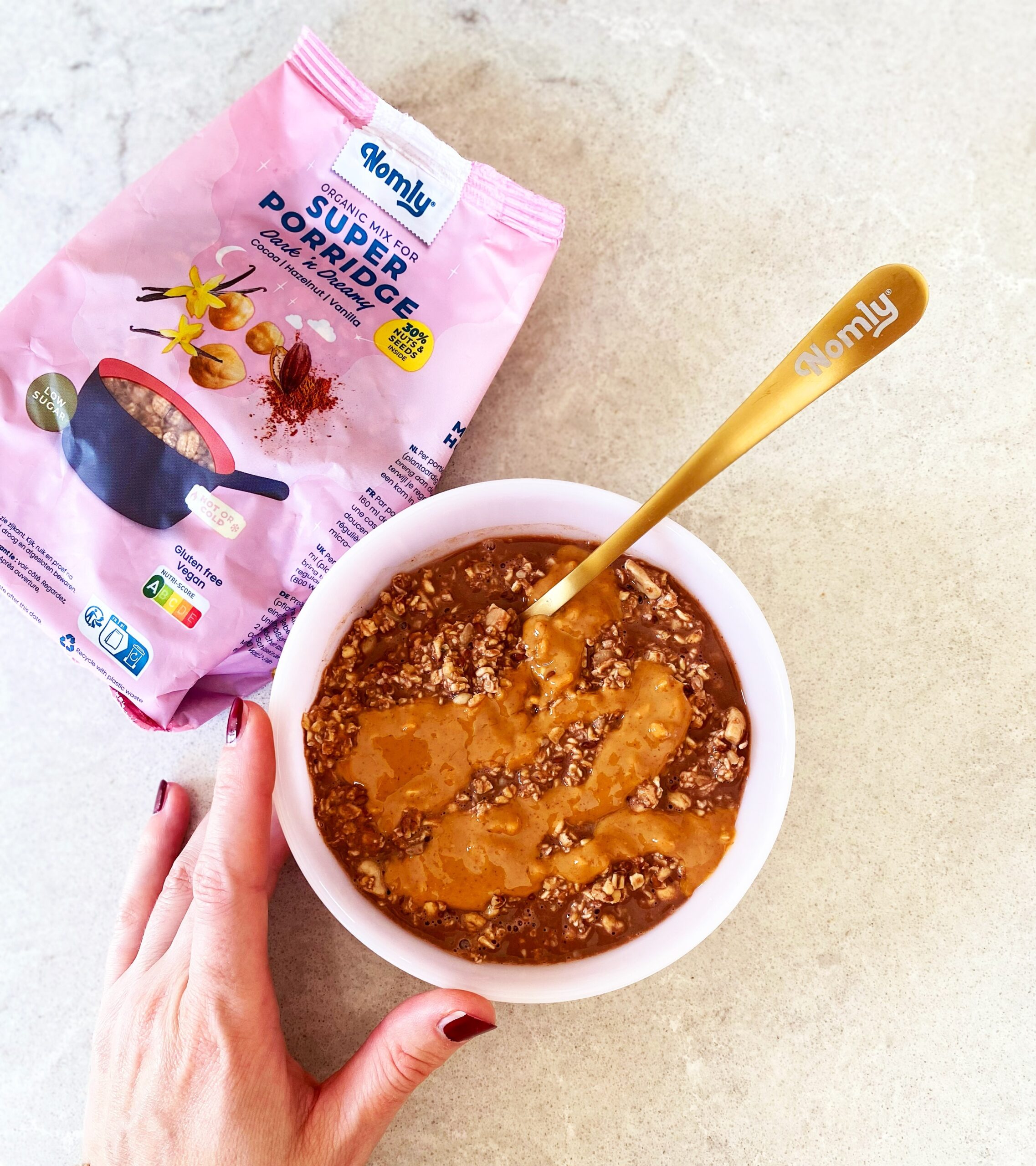 Chocolate peanut butter overnight oats
