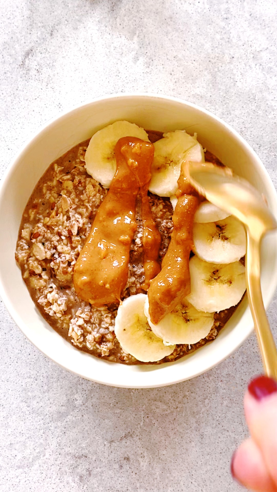 Overnight oats met banaan en pindakaas